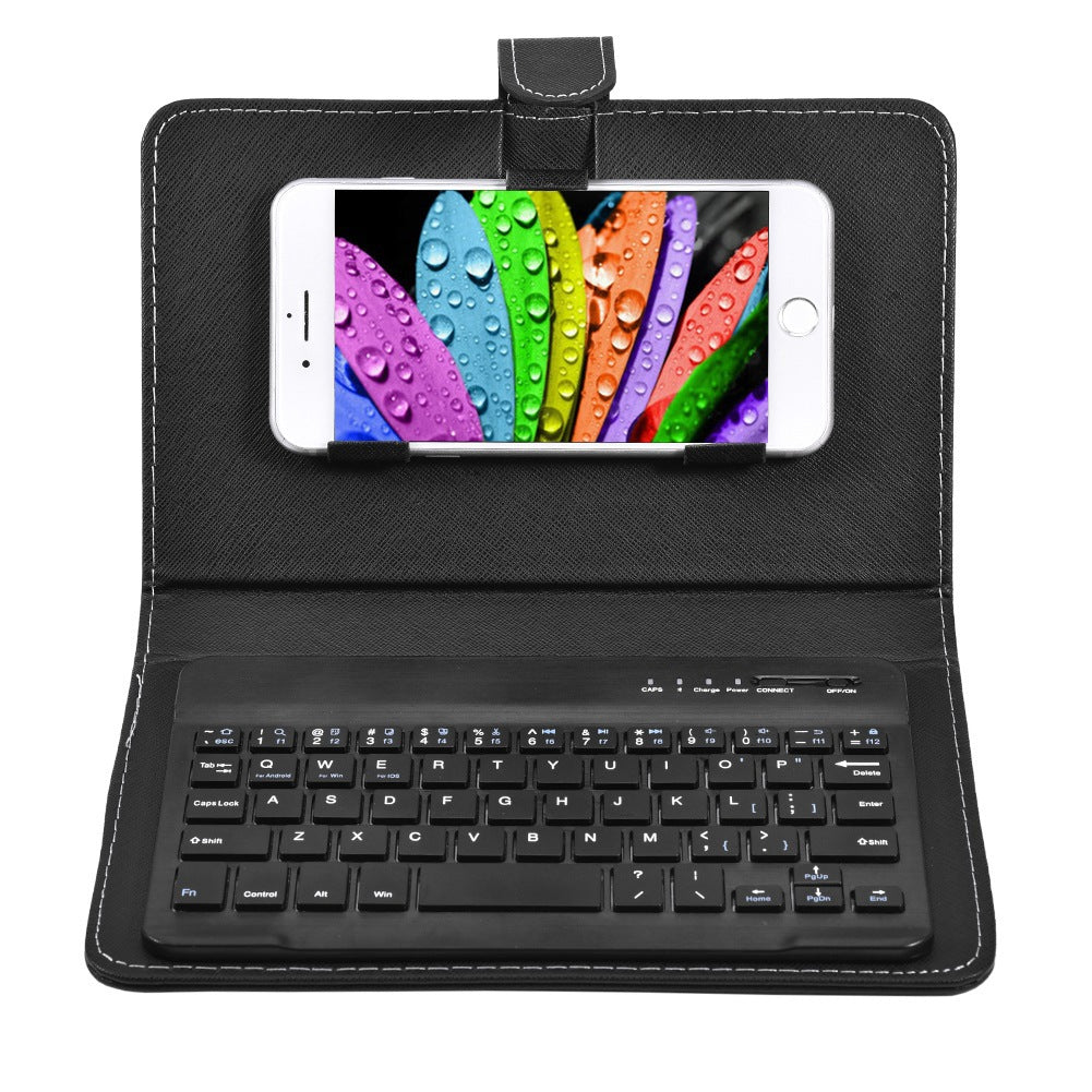 Mobile phone Bluetooth keyboard leather case suitable for Android Apple mobile phone
